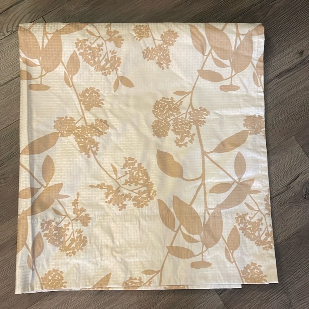 Gold Floral Long Curtains